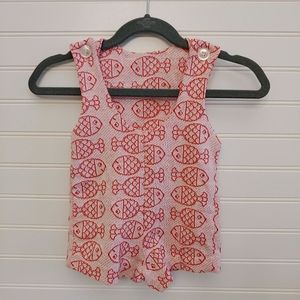 Vintage Baby Girl 6 Months Romper Fish One Piece